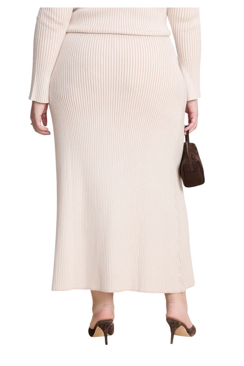 Ribbed Sweater Trumpet Maxi Skirt, Alternate, color, DEW