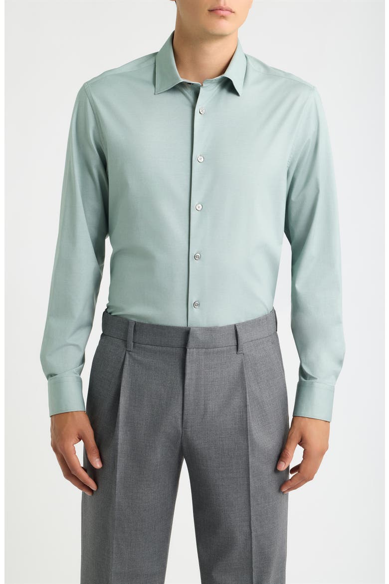 Jimmy OoohCotton® Long Sleeve Performance Shirt, Main, color, AVOCADO