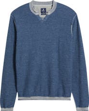 johnnie-O Jamesy Cotton Notched Neck Sweater