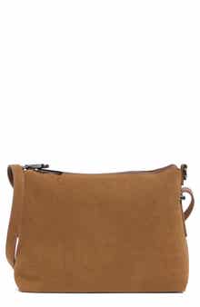 Faux Suede Hobo Shoulder Bag