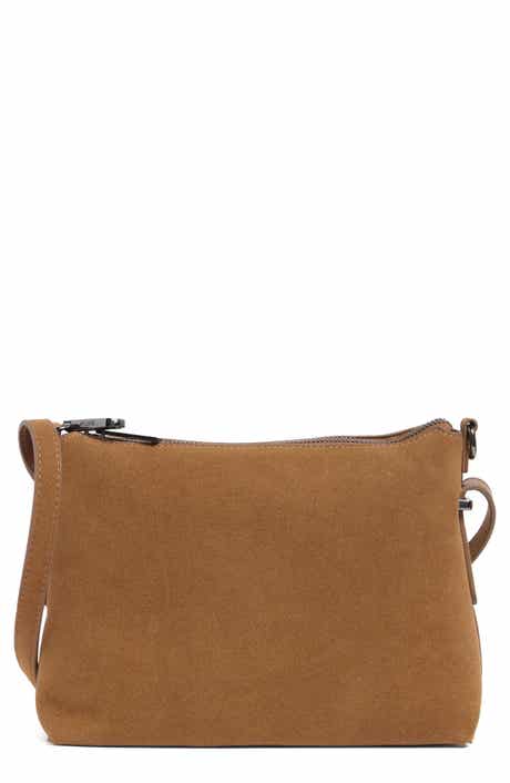 Faux Suede Hobo Shoulder Bag