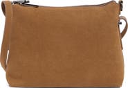 BCBG Faux Suede Hobo Shoulder Bag