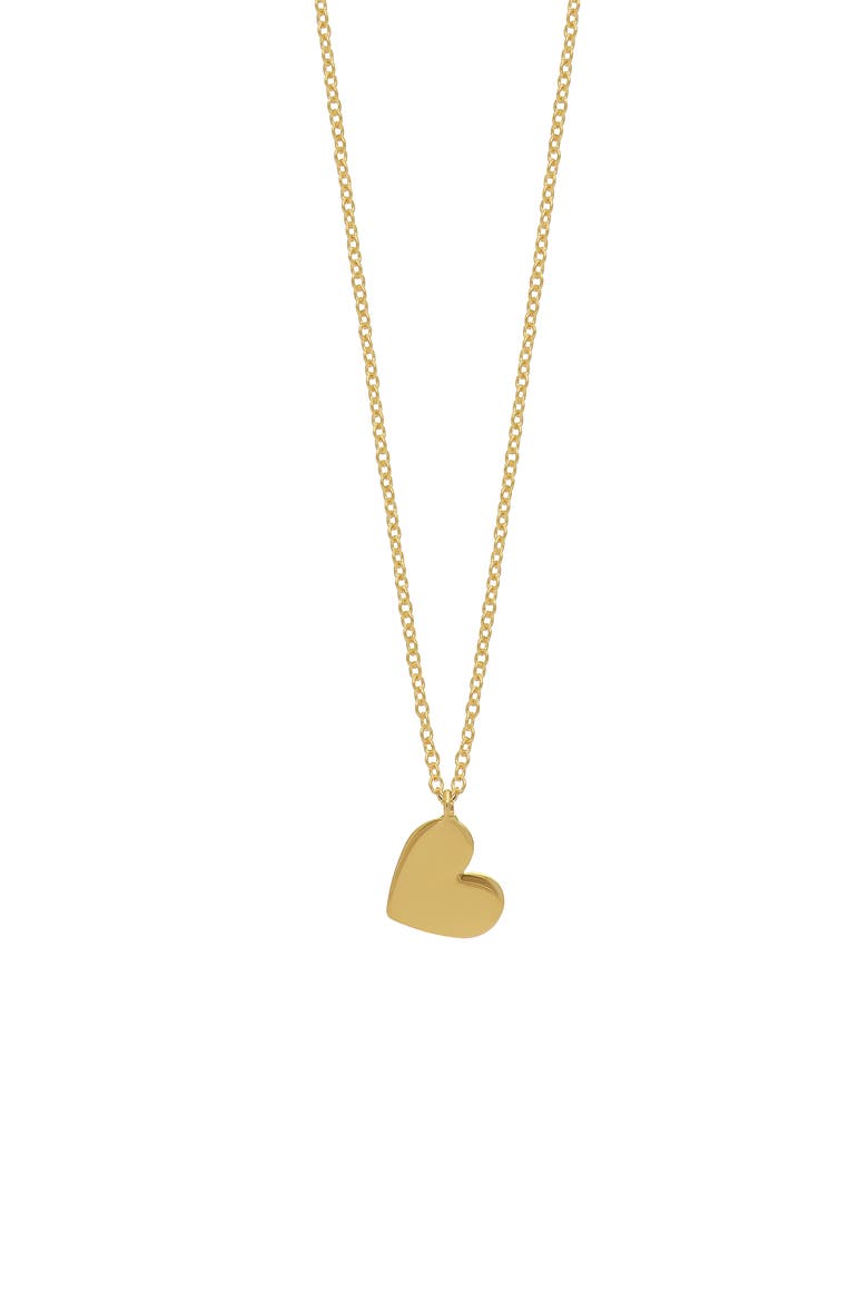 14K Gold Mini Heart Pendant Necklace, Main, color, 14KY