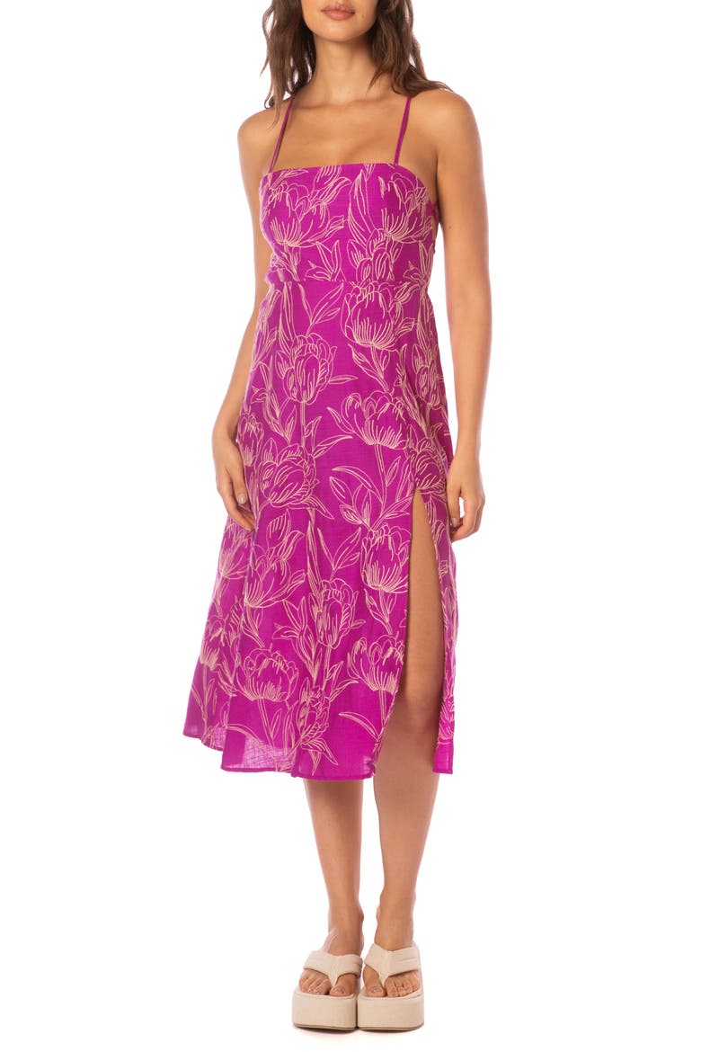 maaji boho linen-blend midi dress Maaji Boho Sunrise Owen Midi Dress