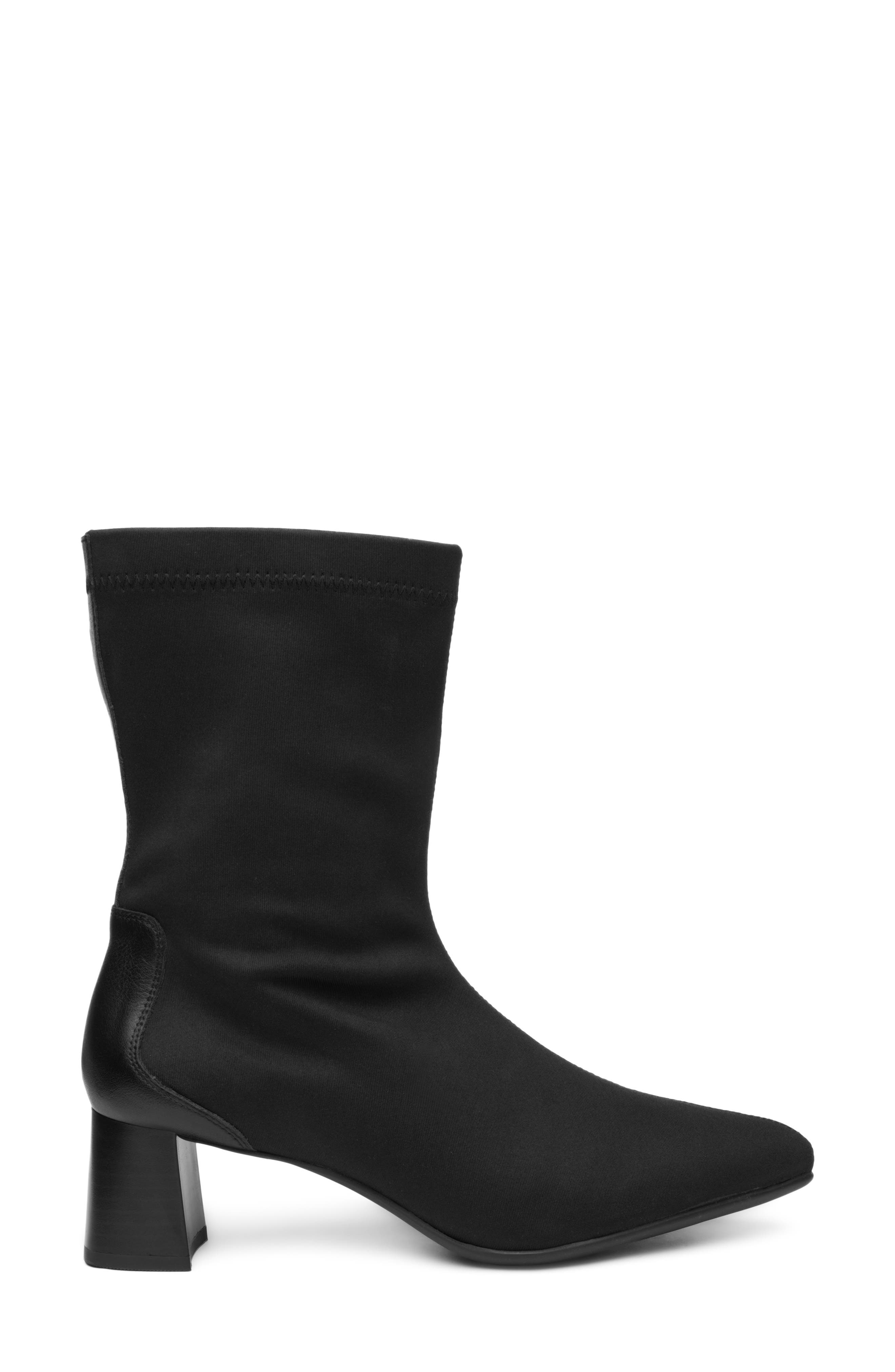 Arbor Pointed Toe Bootie, Alternate, color, BLACK