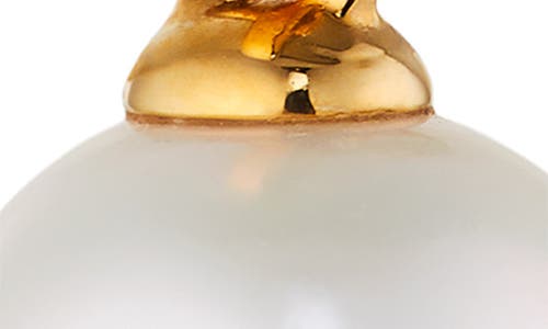 Nadri Cultured Genuine Freshwater Pearl Small Drop Earrings In Gold