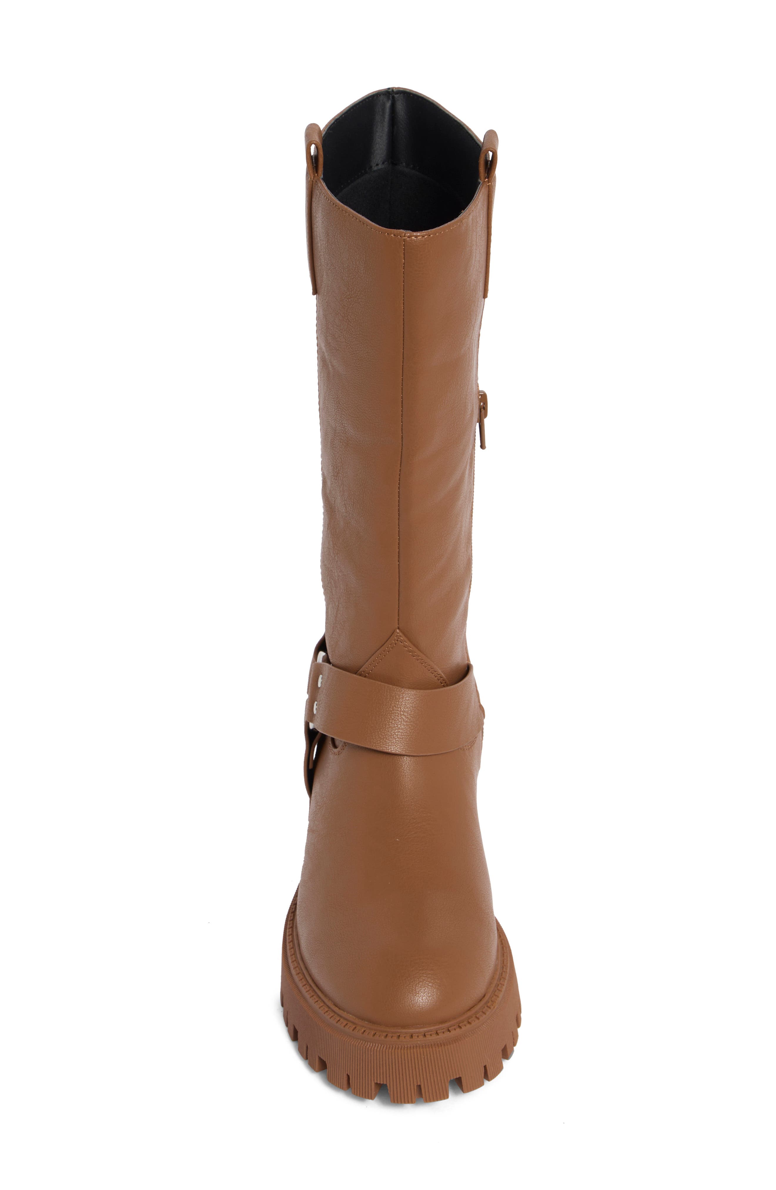 Achillies Knee High Boot, Alternate, color, BROWN