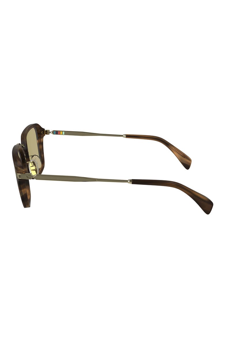 Kramer 52mm Rectangular Sunglasses, Alternate, color, STRIPED BROWN