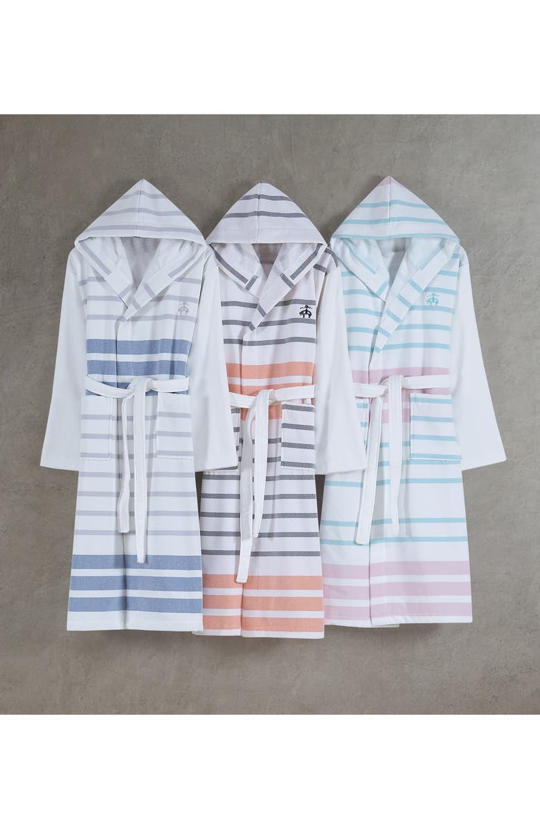 Brooks Brothers Turkish Peshtemal Cotton Robe, Alternate, color, Blue