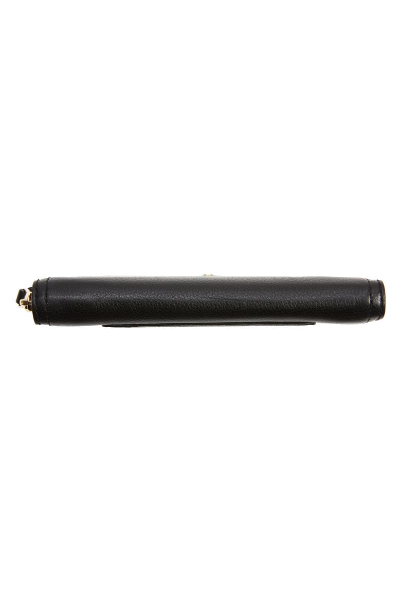 The Marc Jacobs Standard Leather Continental Wallet, Alternate, color, BLACK