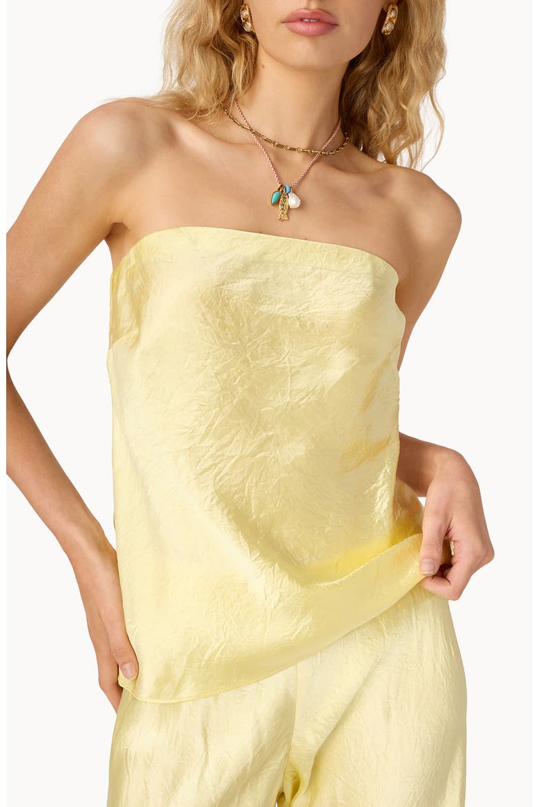 Palma Strapless Top, Main, color, BUTTERCUP