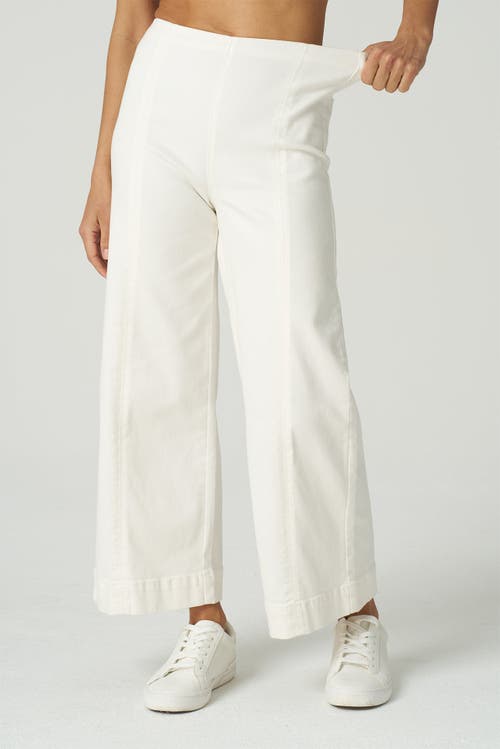 Franne Golde Wide Leg Cropped High Rise Stretch Denim Jeans