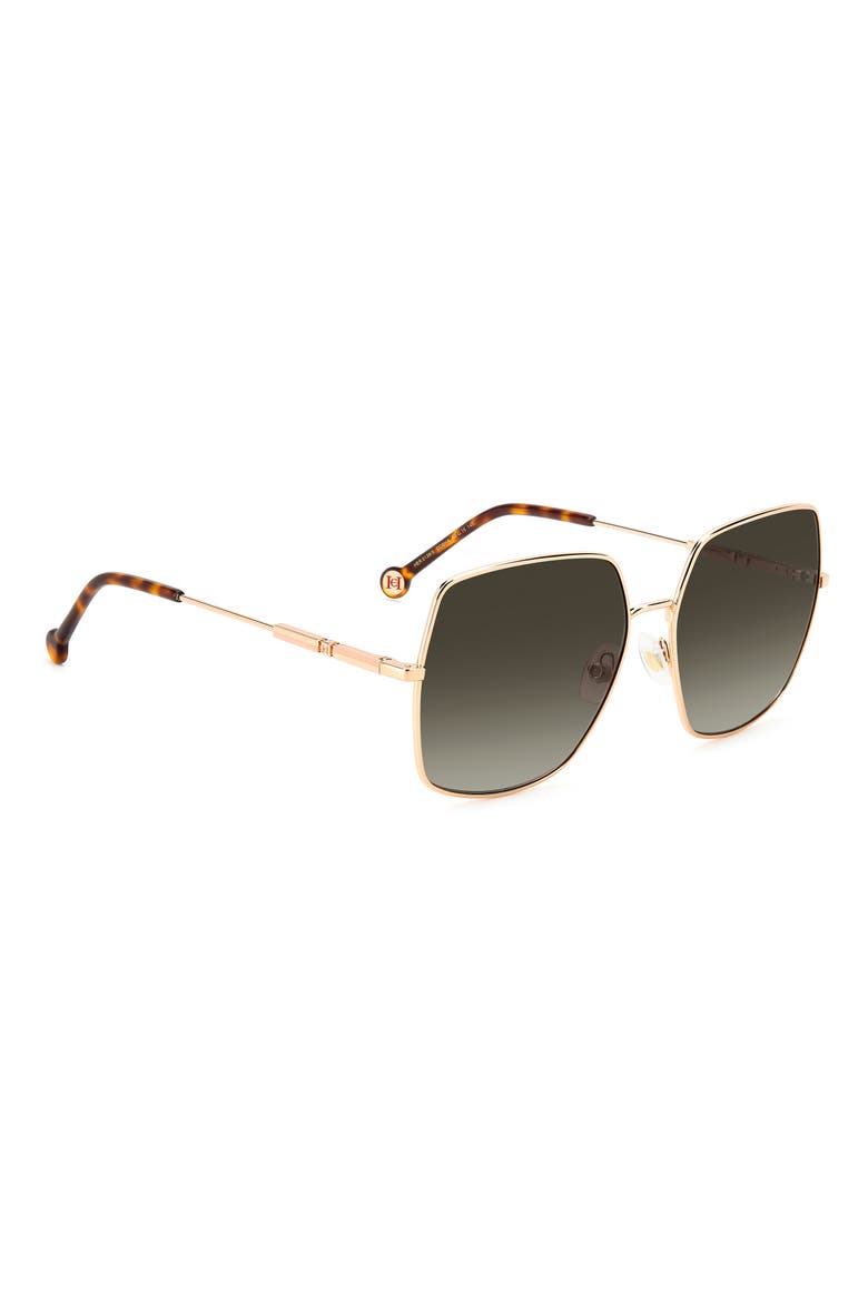 60mm Gradient Square Sunglasses, Alternate, color, GOLD COPPER