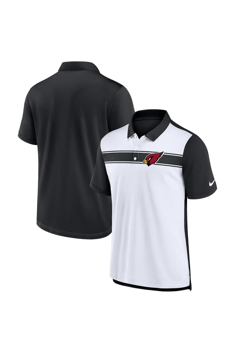 Men's Nike  White/Black Arizona Cardinals Rewind Pique Polo, Main, color, White