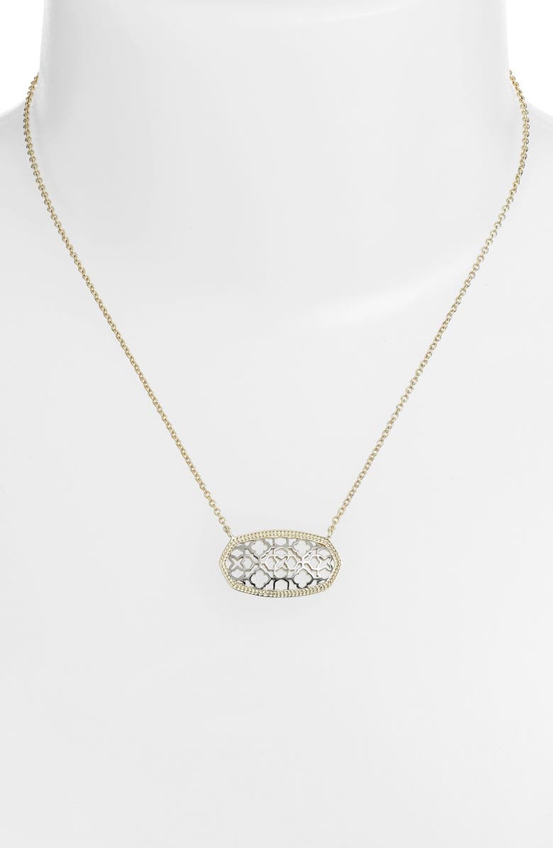 Kendra Scott 'Dollie' Pendant Necklace, Alternate, color, Gold/ Silver