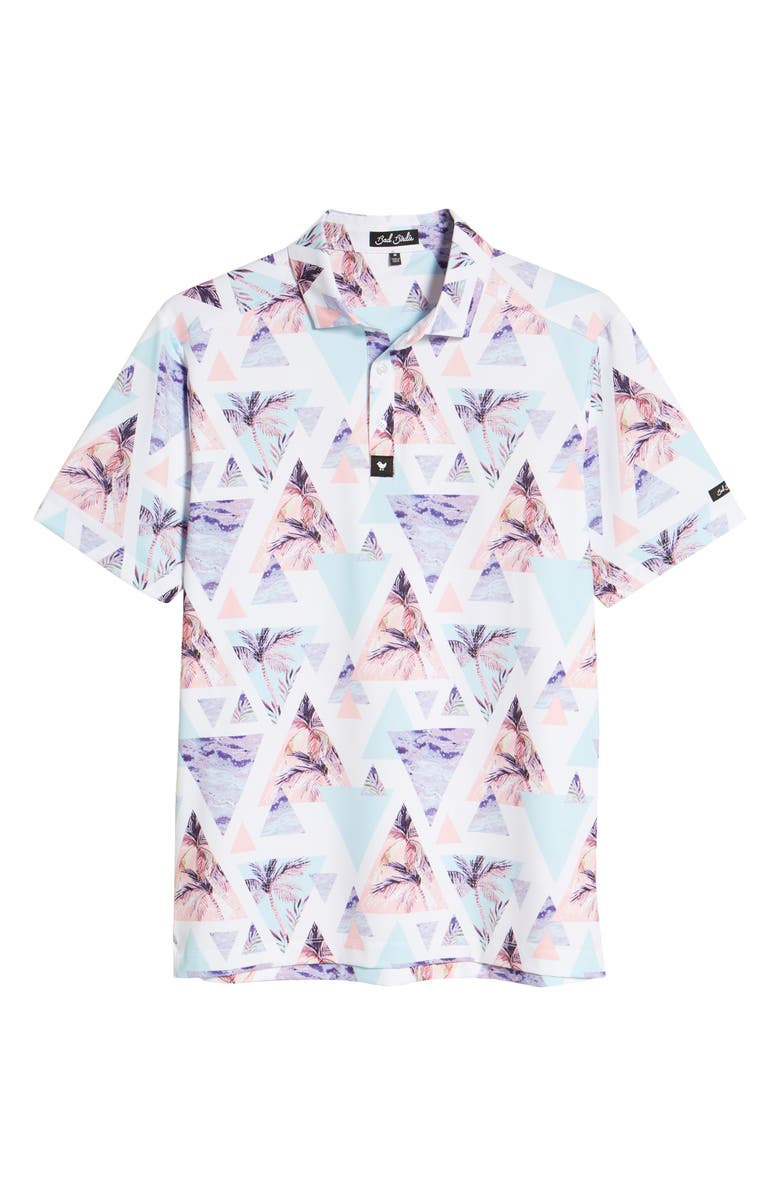 Bad Birdie Cali Print Stretch Golf Polo, Alternate, color,