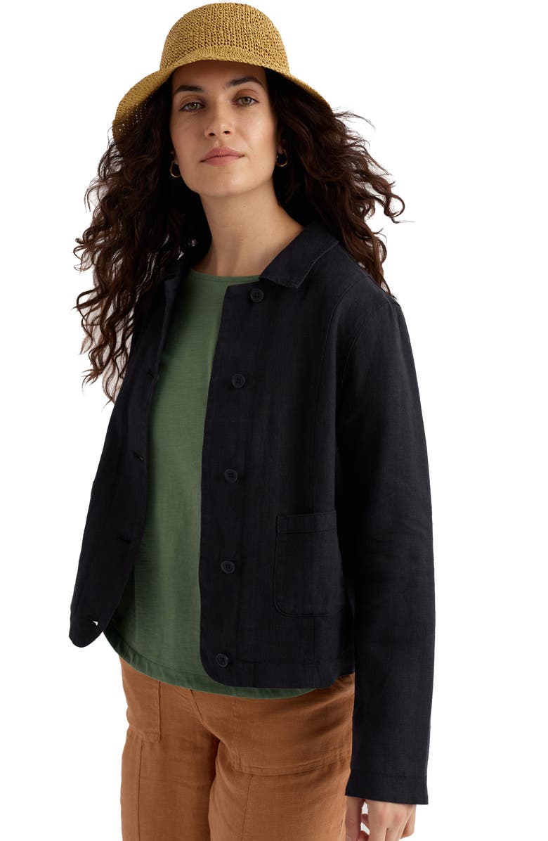 Seasalt Cornwall Arame Linen Jacket, Alternate, color, Inkwell