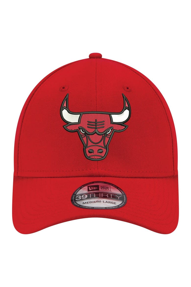 Men's New Era  Red Chicago Bulls Official Team Color 39THIRTY Flex Hat, Alternate, color, Red