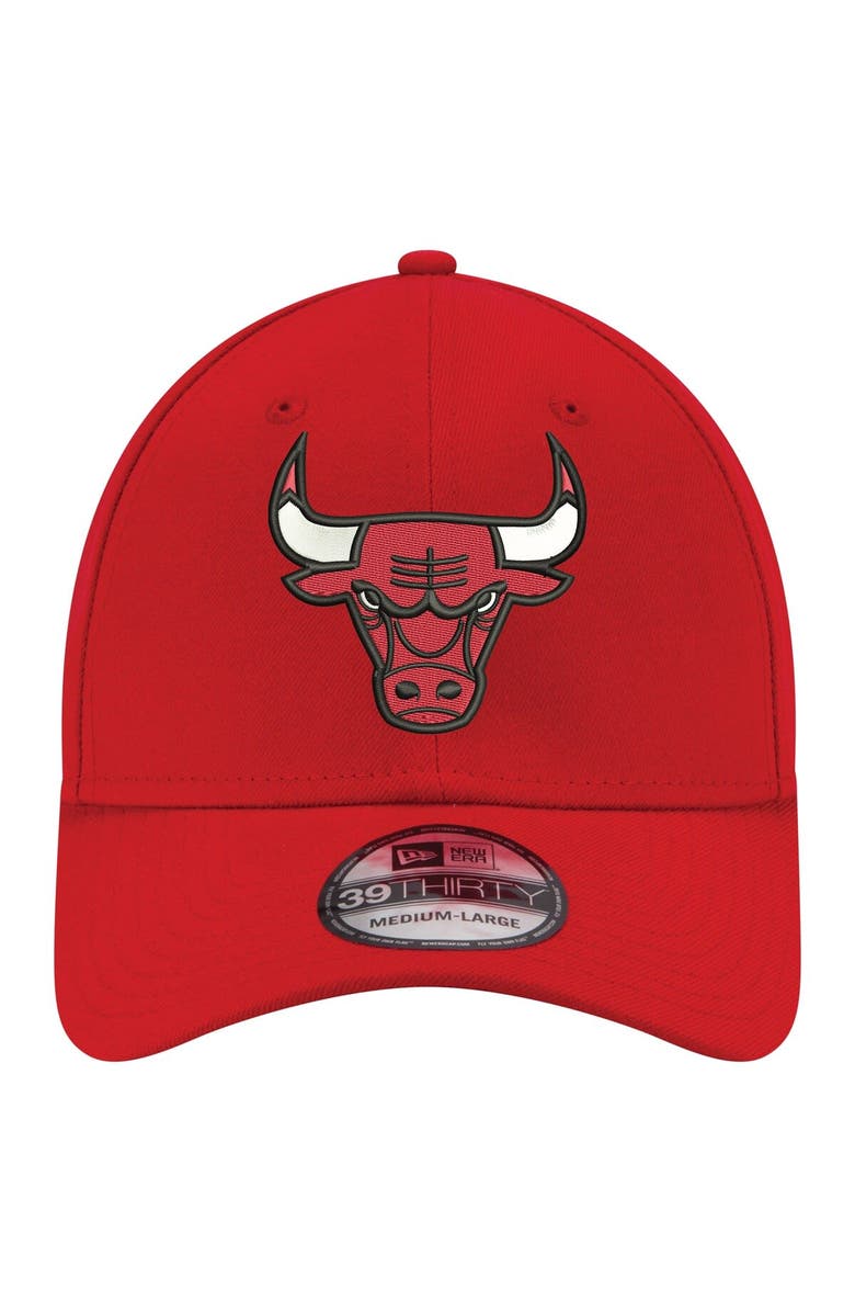New Era Men's New Era Red Chicago Bulls Official Team Color 39THIRTY Flex Hat, Alternate, color,