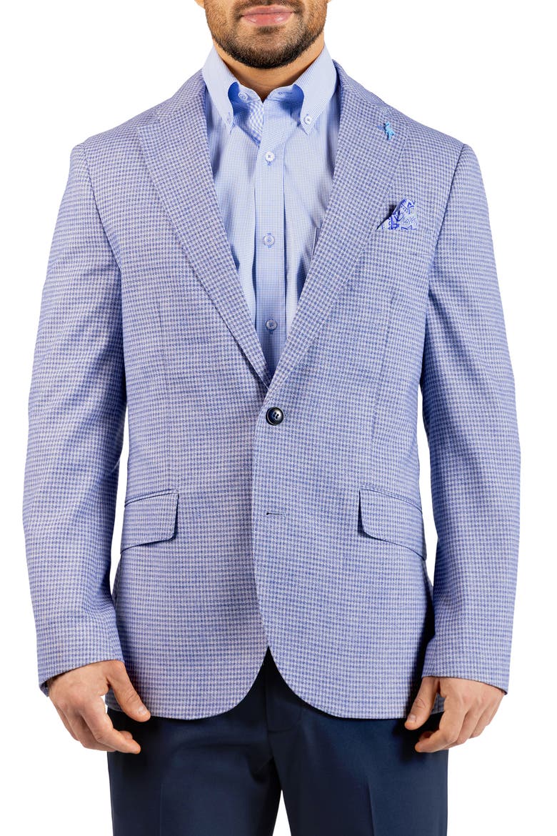 Melange Micro Grid Sport Coat, Main, color, BLUE