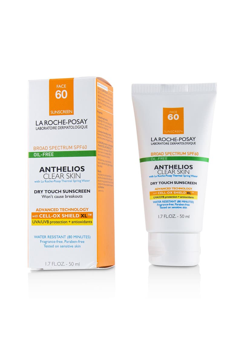 La Roche-Posay Anthelios 60 Clear Skin Dry Touch Sunscreen SPF 60, Main, color, 