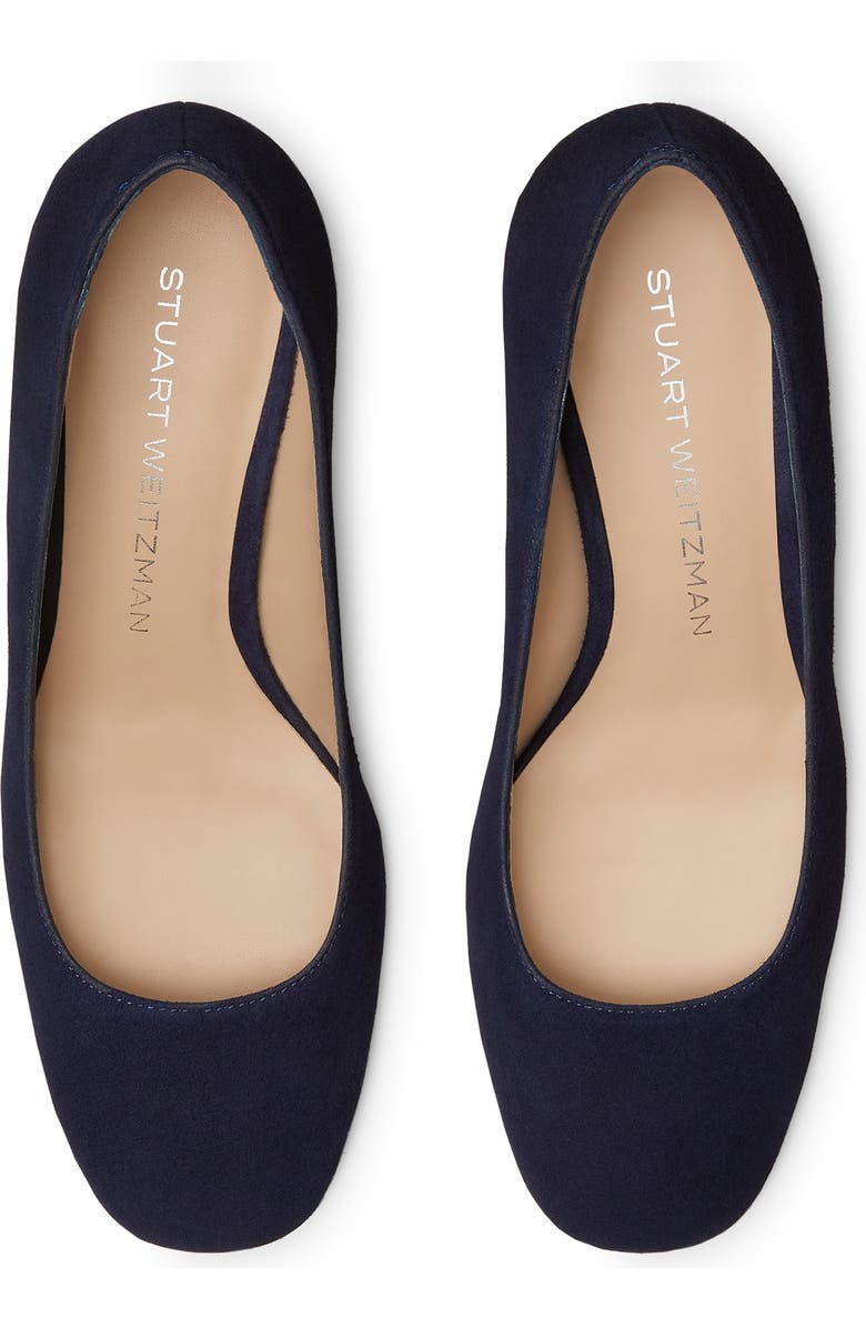 Stuart Weitzman Maeve Block Heel Pump, Alternate, color, Nice Blue