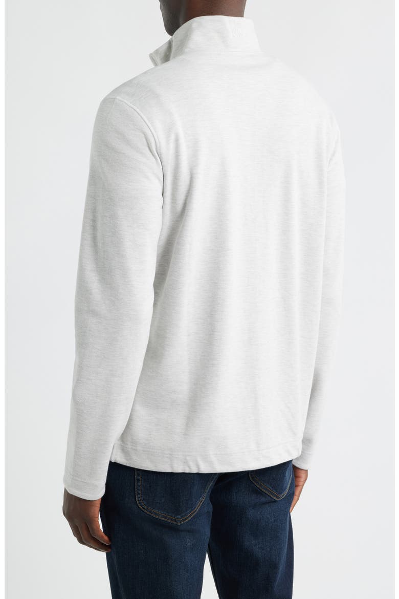 Icon Reversible Cotton Blend Quarter Zip Pullover, Alternate, color, WHITE/ STORM