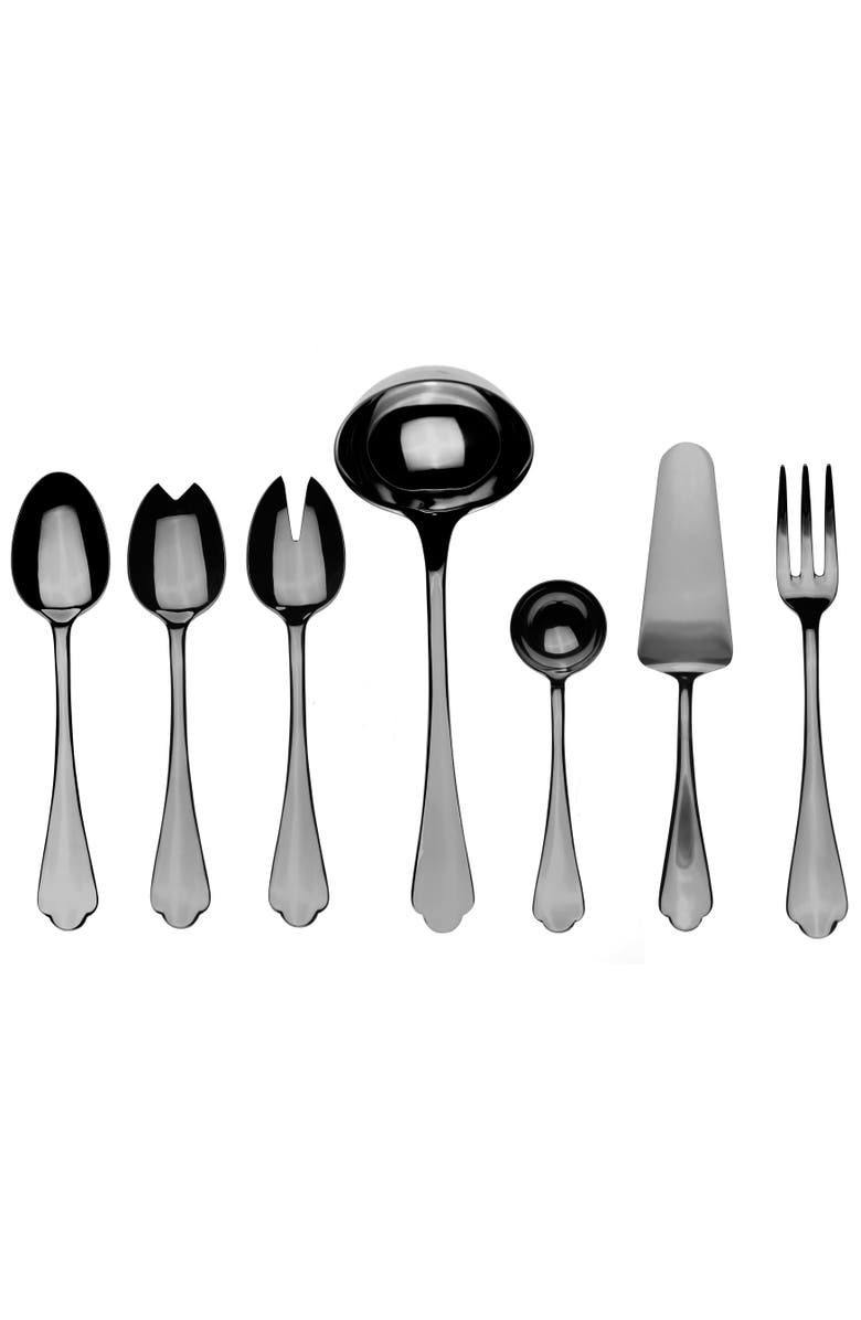 Mepra Dolce Vita Serving Set - 7 Pieces, Main, color, Black Gold