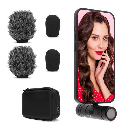 MOVO DoubleMic-DI Dual Capsule Microphone for iPhone- Two-Sided Cardioid Condenser Mic for Video Recording- Professional Microphone for iPhone, iPad,