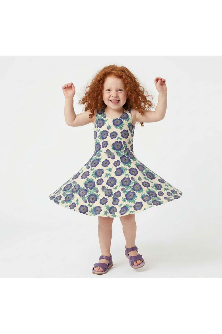 Toddler Organic Cotton Sleeveless Twirl Dress, Alternate, color, Purple poppy