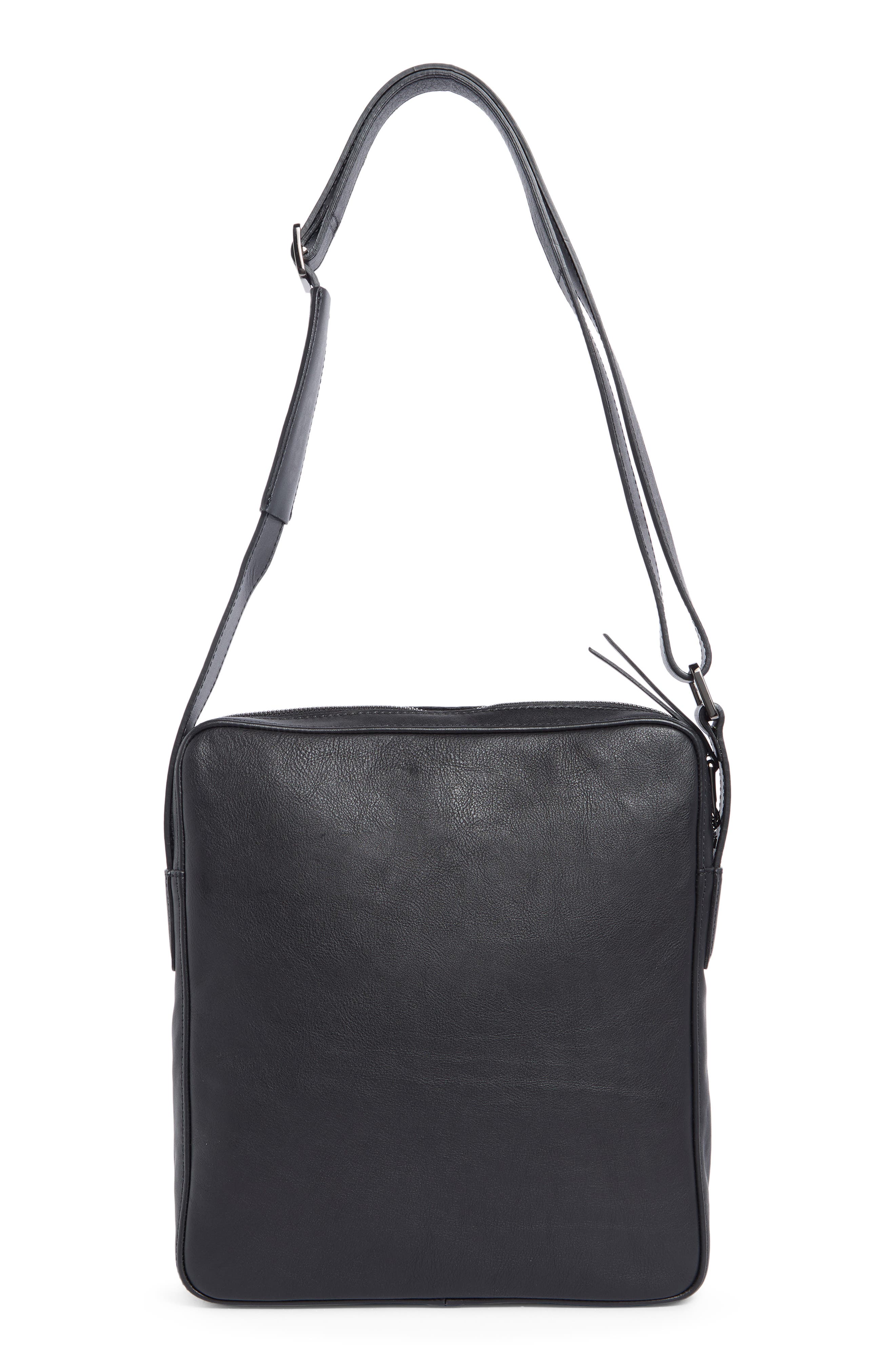 Longchamp 3D Leather Crossbody Bag, Alternate, color, Black