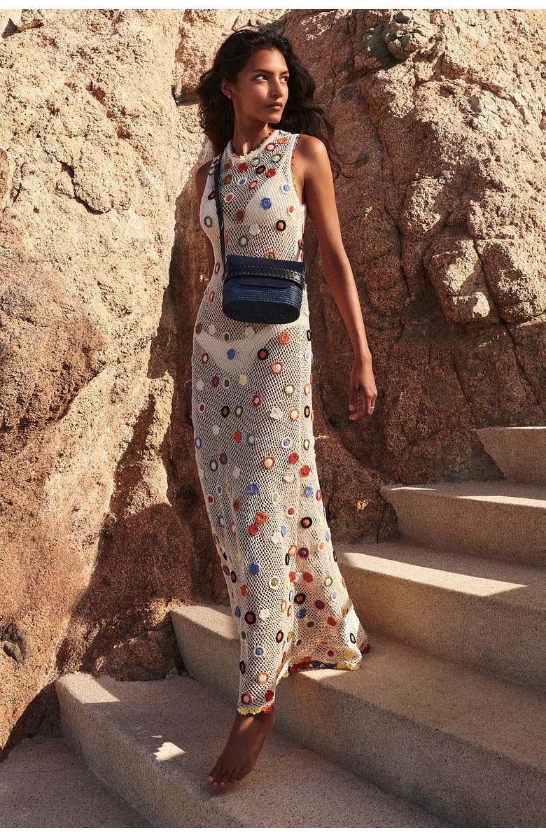 Cesta Collective Leather Flap Crossbody Basket Bag, Alternate, color, Midnight