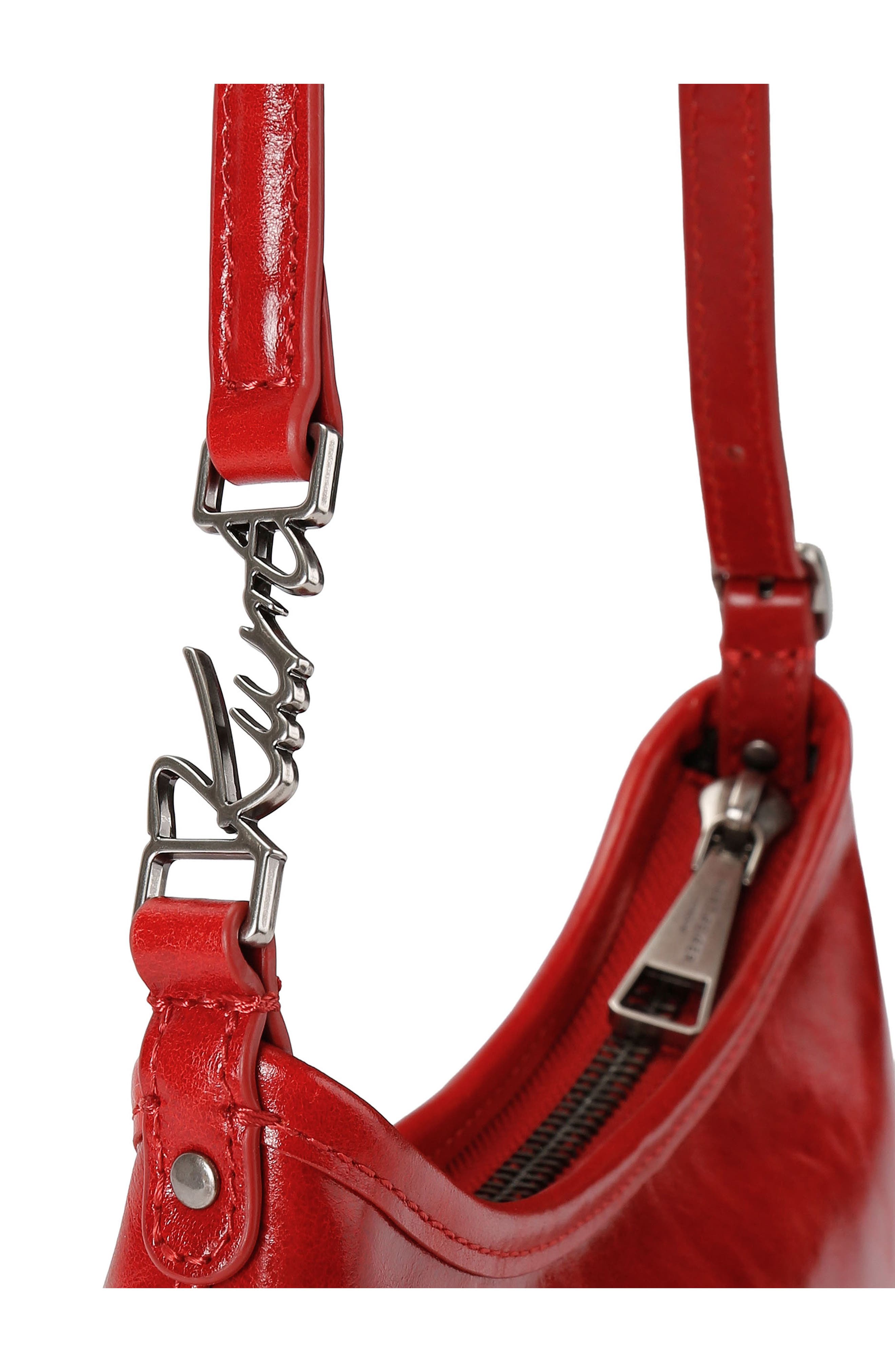 Kurt Sling Leather Shoulder Bag, Alternate, color, RED