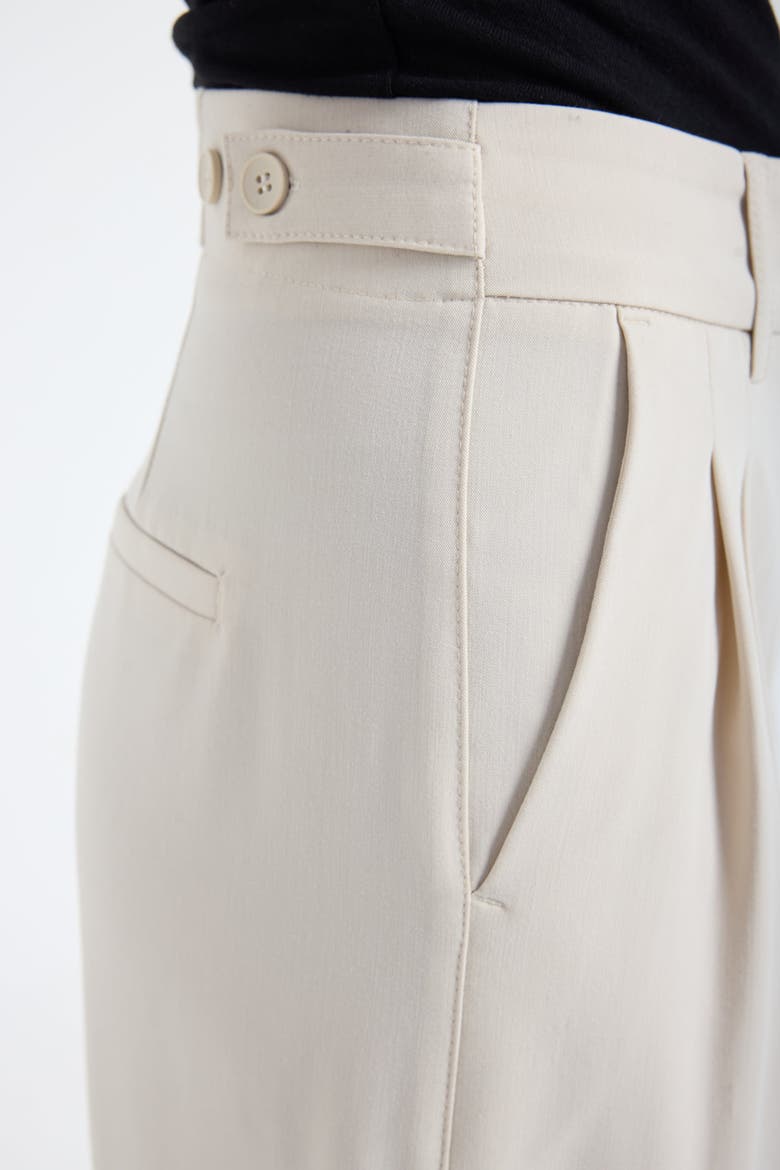 Liora Double-Pleated High-Waist Palazzo Trousers, Alternate, color, Stone