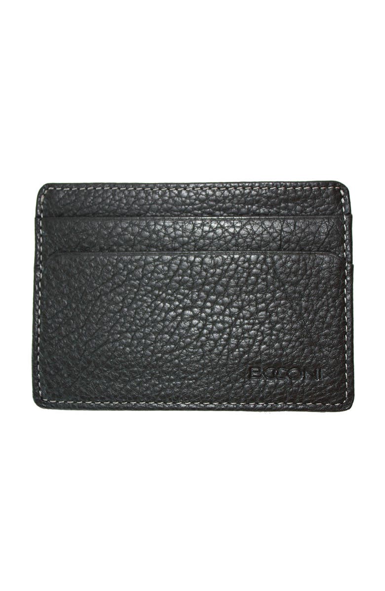 BOCONI 'Tyler' Tumbled Leather ID Card Case, Main, color, 