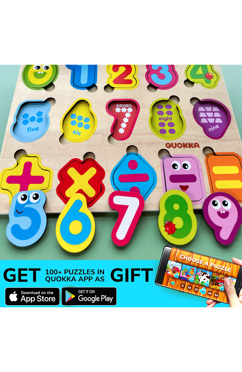 Quokka Wooden Puzzle Set for Toddlers - Educational Puzzles, Alternate, color, Abc Numbers