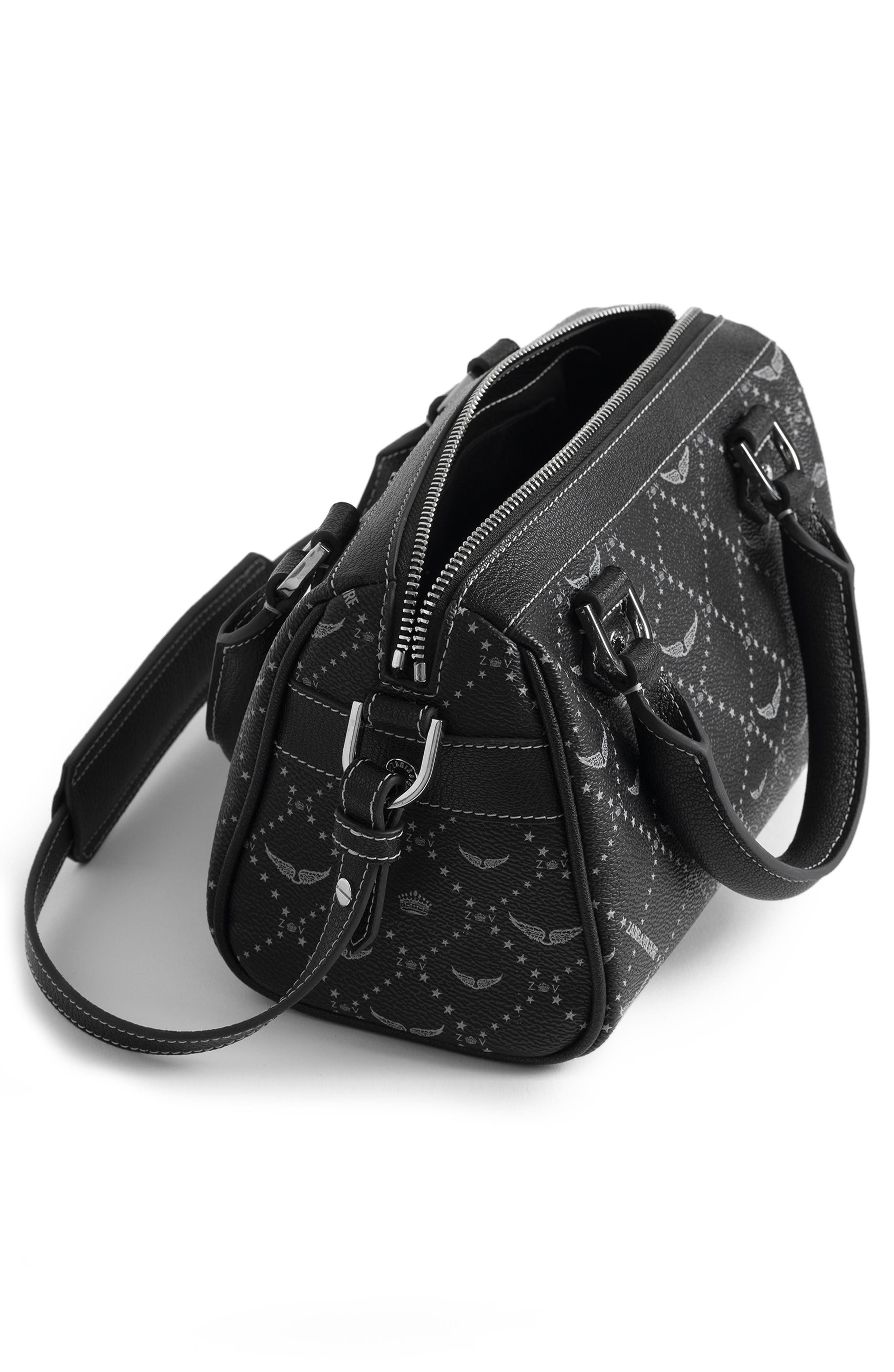 Zadig 
Voltaire Extra Small Sunny Vibe Monogram Bag, Alternate, color, Black