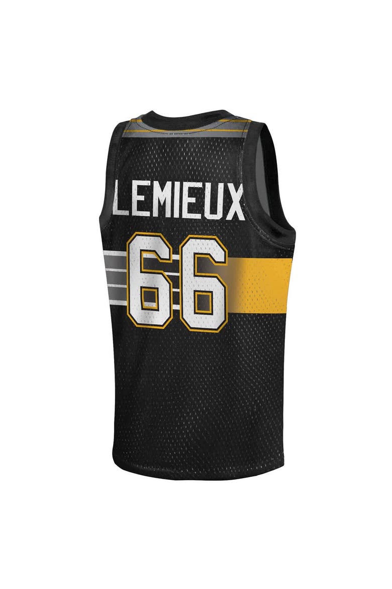 Youth Mitchell & Ness Mario Lemieux Black Pittsburgh Penguins Maxxed Out Fashion Basketball Jersey, Alternate, color, Black