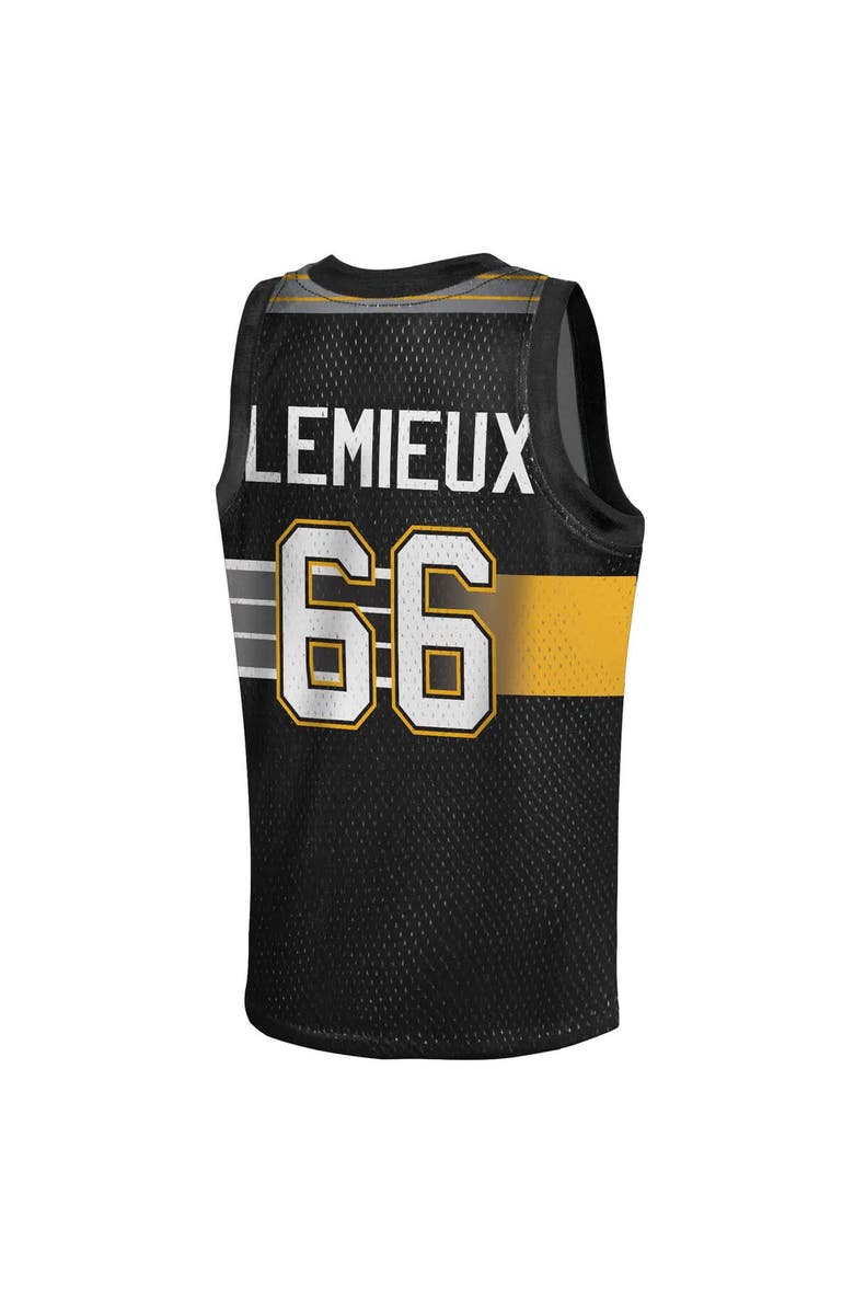 Mitchell & Ness Youth Mitchell & Ness Mario Lemieux Black Pittsburgh Penguins Maxxed Out Fashion Basketball Jersey, Alternate, color, Black