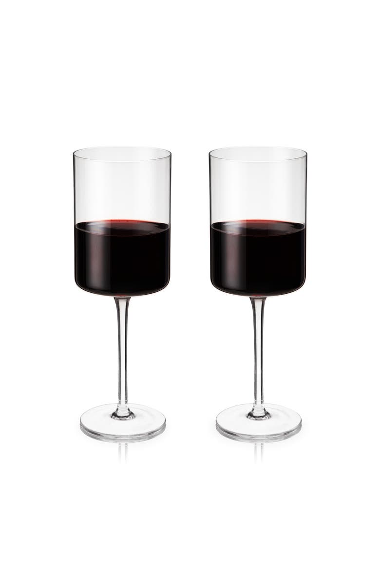 Laurel Crystal Red Wine Glasses Set of 2, Alternate, color, Clear