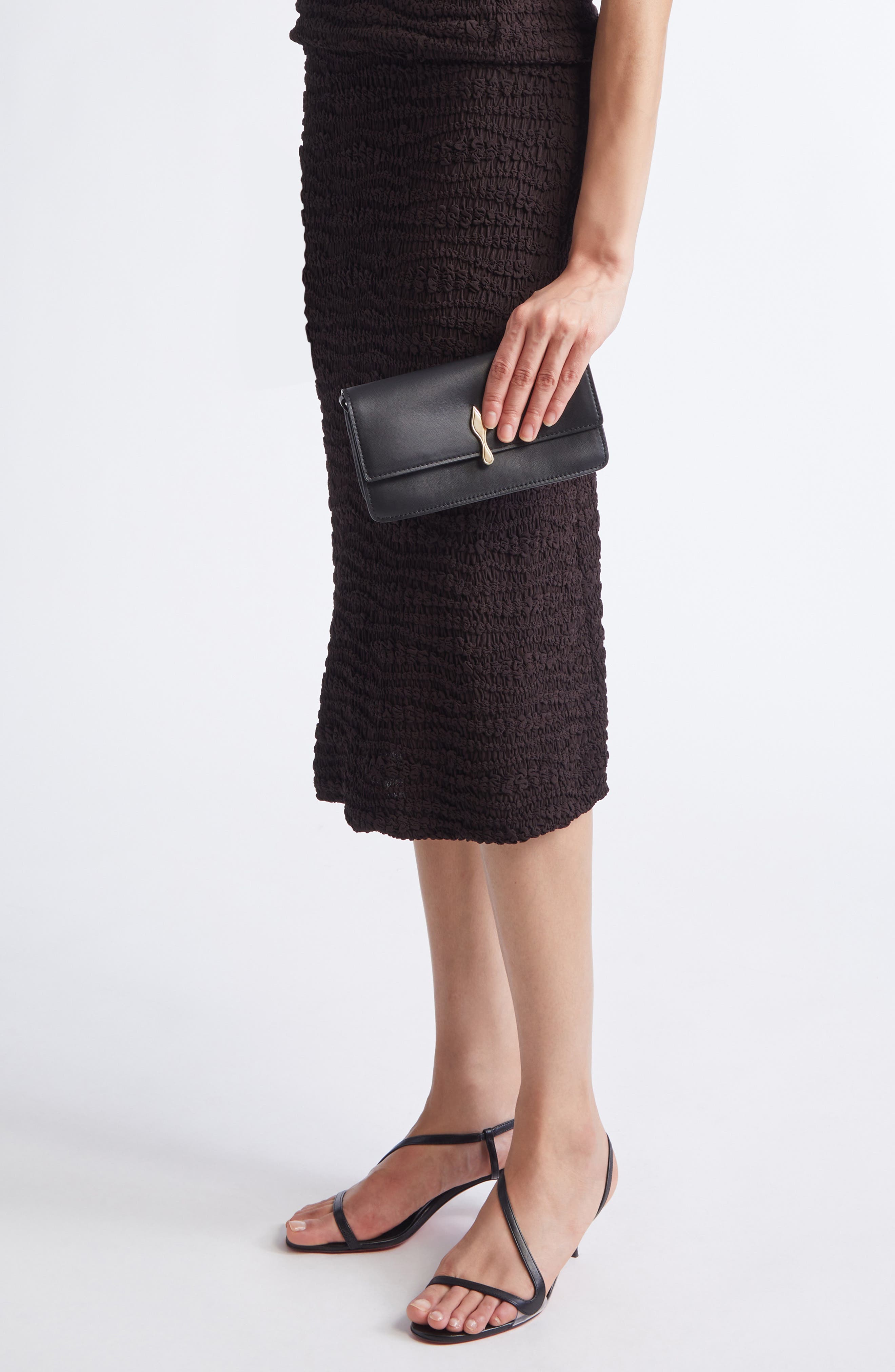 Christian Louboutin Mini Bettina Leather Crossbody Bag, Alternate, color, 