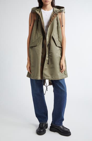 Sacai Nylon Twill Hooded Vest | Nordstrom