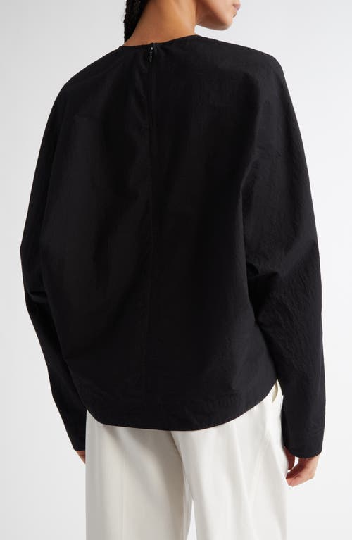 Totême Cotton-blend Poplin Top In Schwarz