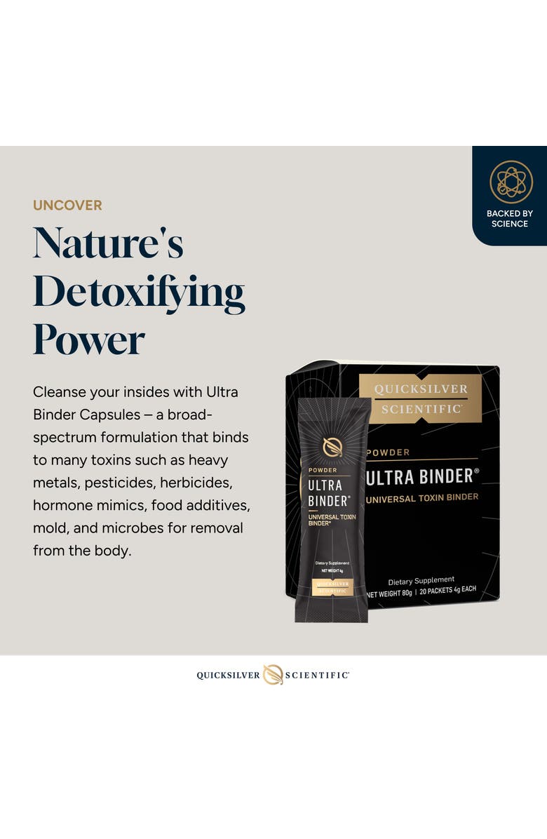 Quicksilver Scientific Ultra Binder Bentonite Clay Zeolite and Charcoal Supplement, Alternate, color, NO COLOR