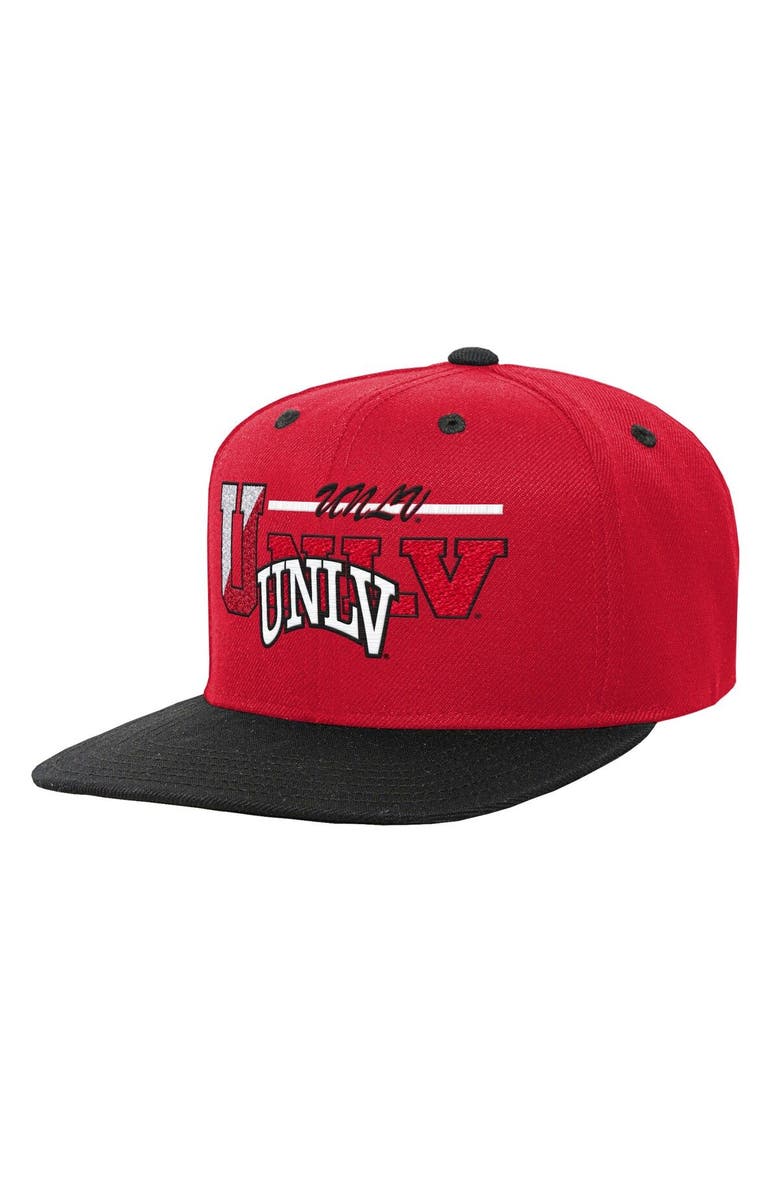 Mitchell & Ness Youth Mitchell & Ness Scarlet/Black UNLV Rebels Varsity Letter Snapback Hat, Main, color, Scarlet