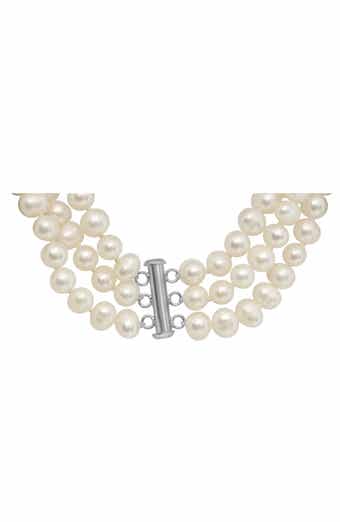 Freshwater Cultured Pearl Three Strand Necklace