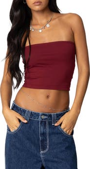 EDIKTED Basic Crop Tube Top