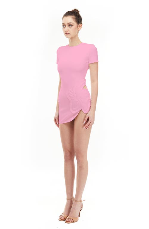Mother Of All Carla Cut Out Flower Mini Dress In Pink