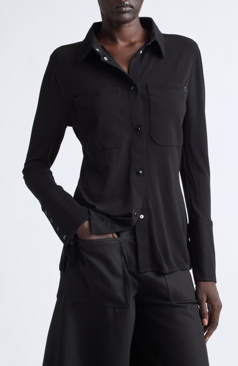 Two Pocket Stretch Jersey Snap Front Shirt