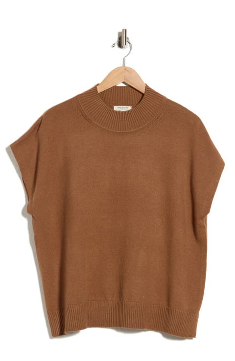 Mock Neck Short Sleeve Sweater